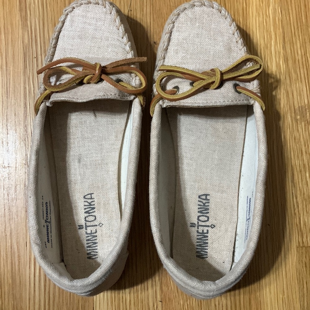 Cream moccasins